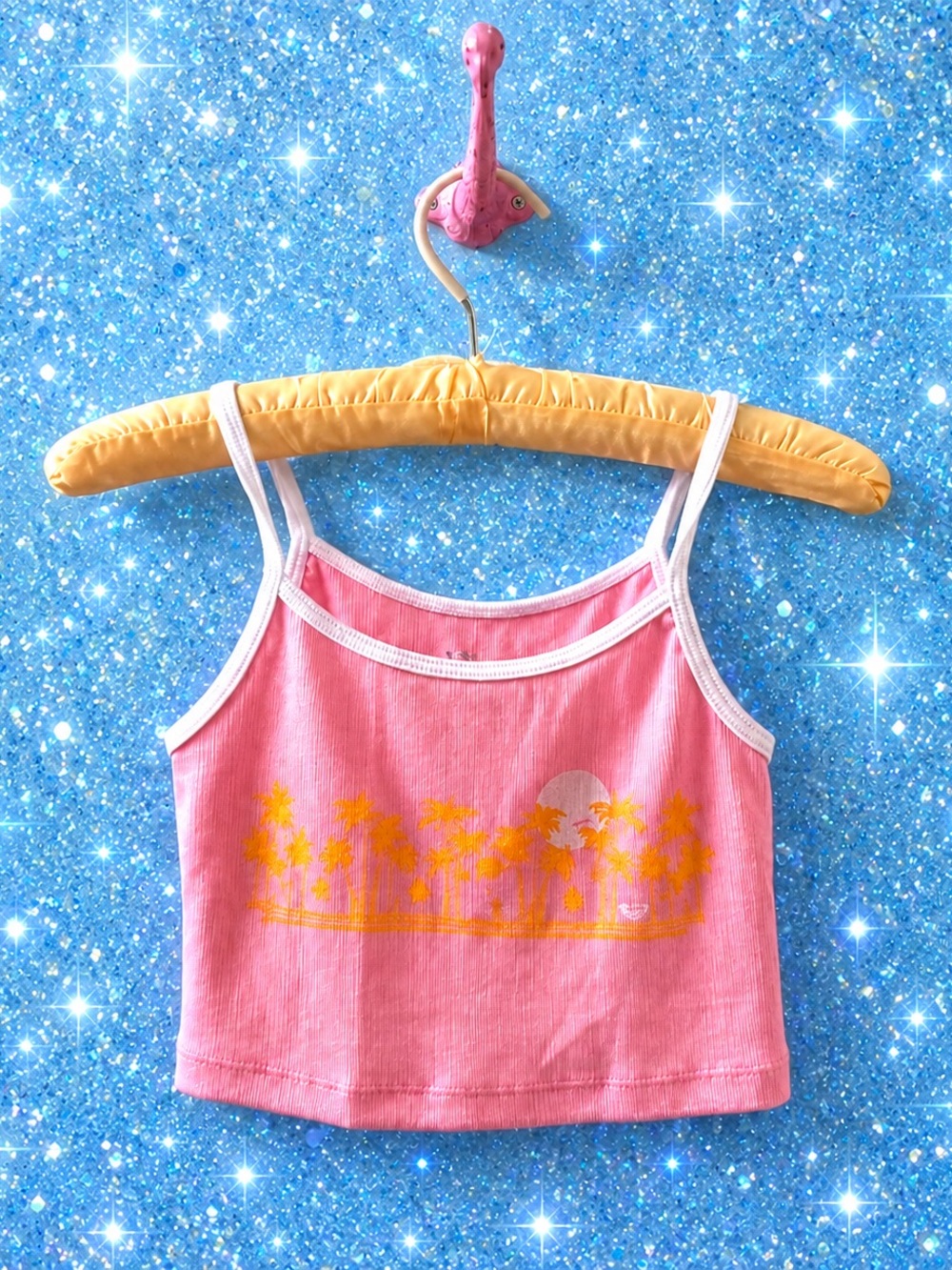 Roxy Pink Ribbed Crop Top